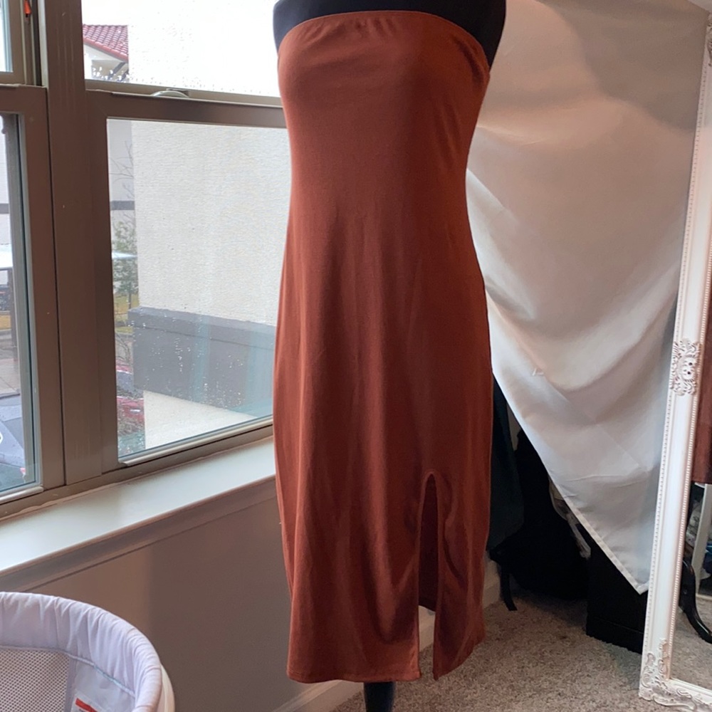SHEIN strapless tube dress